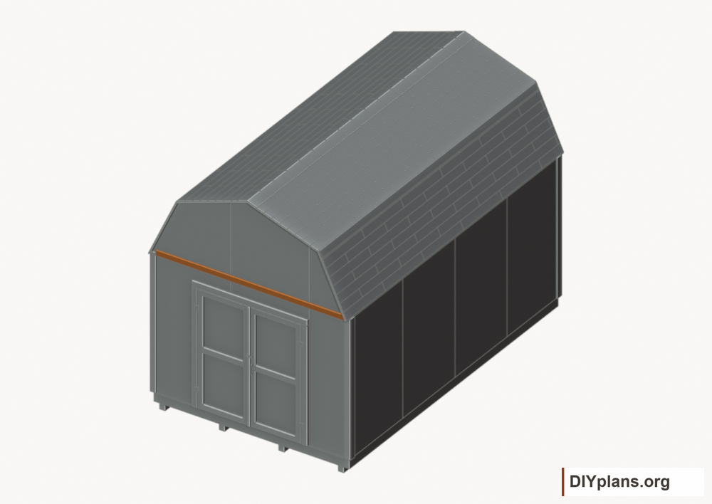 Cover the wall-to-gable seams. Current components orange; earlier work gray.