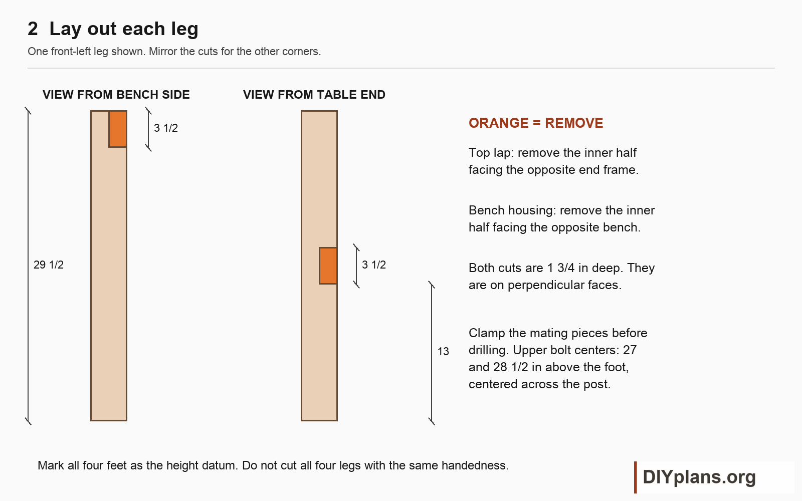 02 leg joints for the 72 x 64-inch table.