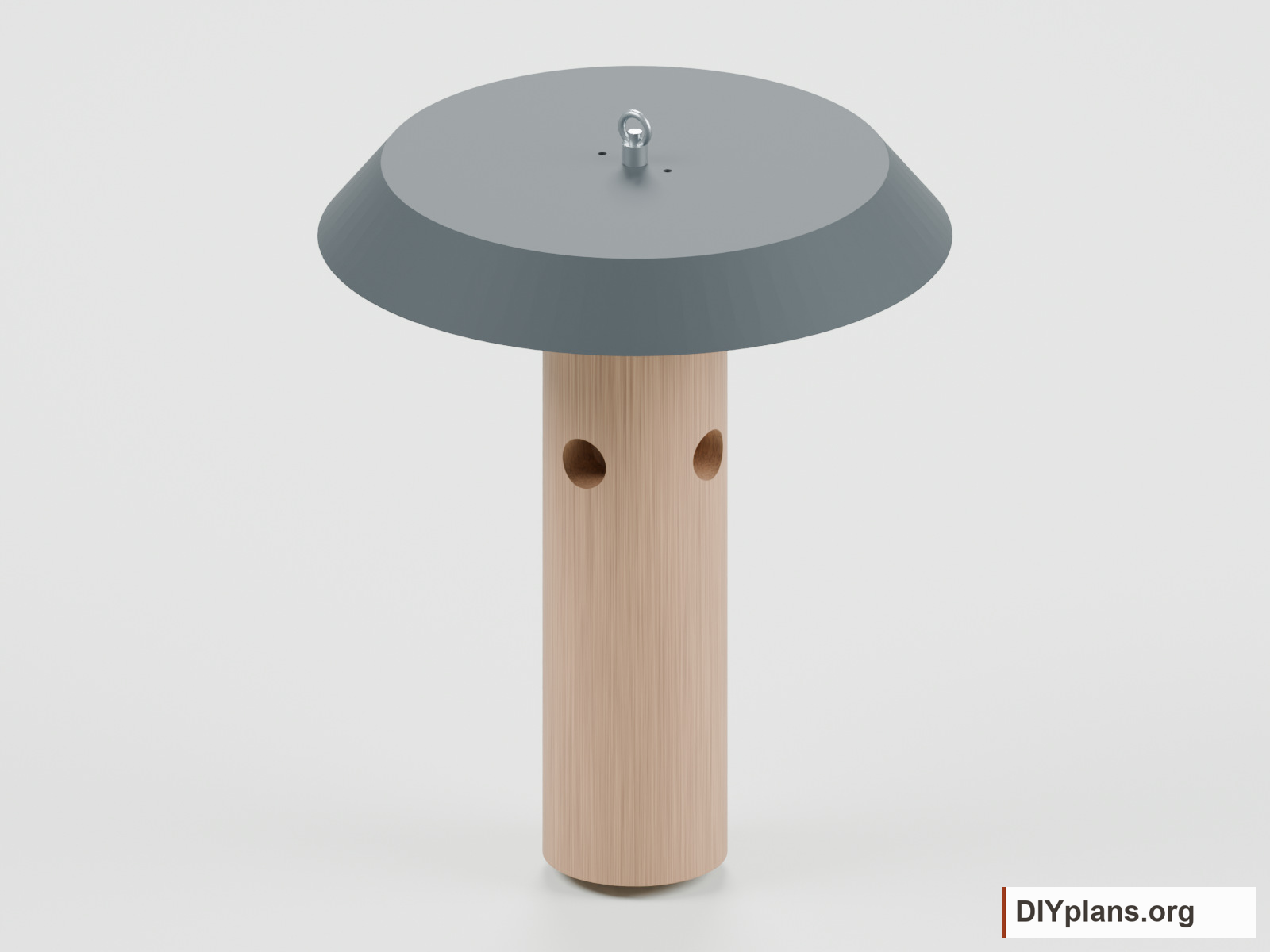 Skillet and log feeder front three-quarter view.