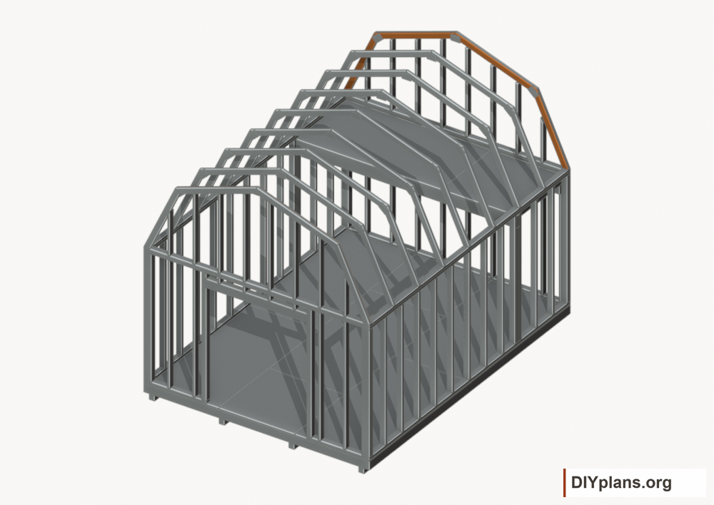 Fit the relieved end-frame spacers. Current components orange; earlier work gray.