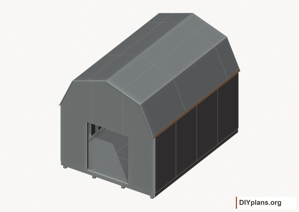 Fit the eave drip edges. Current components orange; earlier work gray.