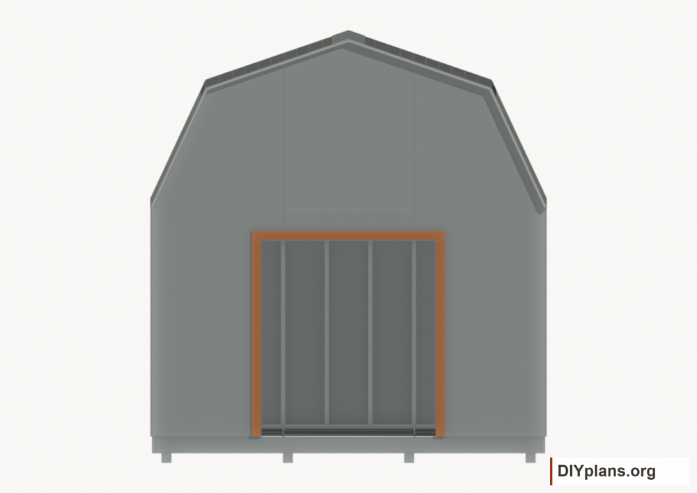 Fit the door jambs and head. Current components orange; earlier work gray.