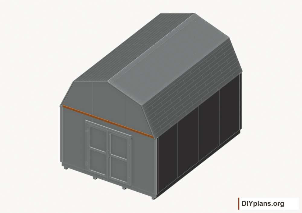 Cover the wall-to-gable seams. Current components orange; earlier work gray.