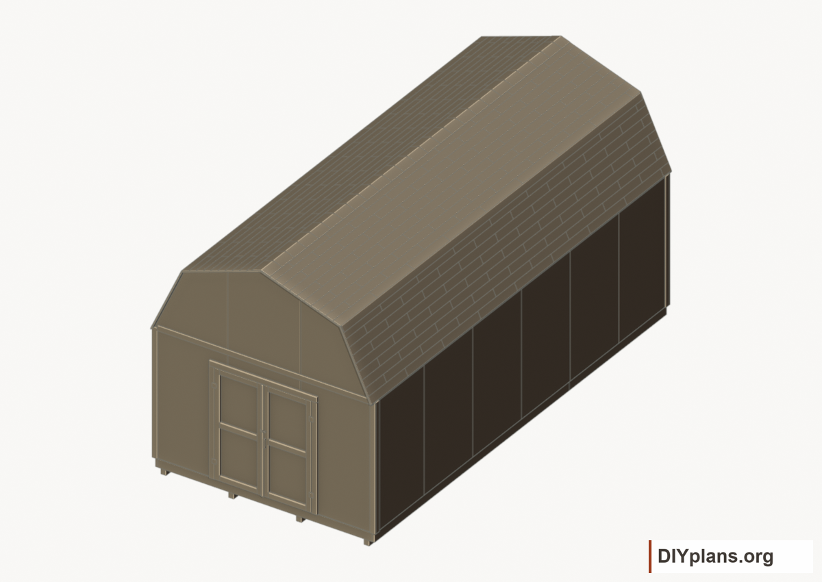 Completed 12 × 24 gambrel shed