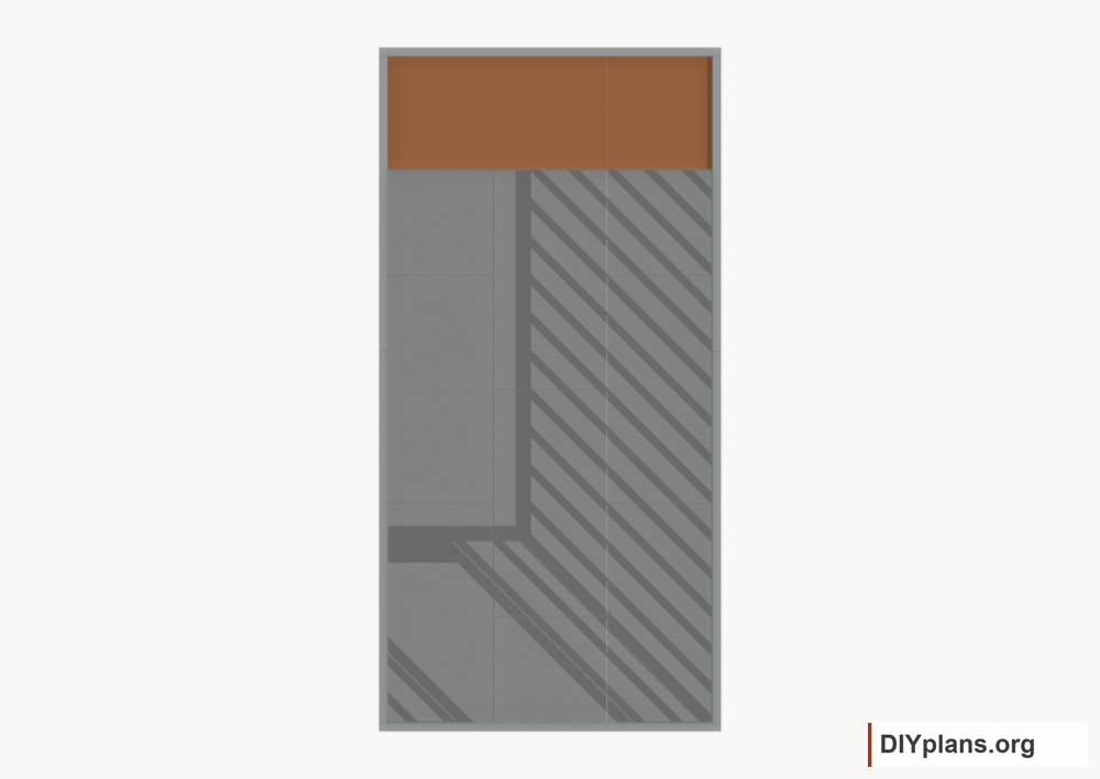 Fasten the loft deck. Current components orange; earlier work gray.