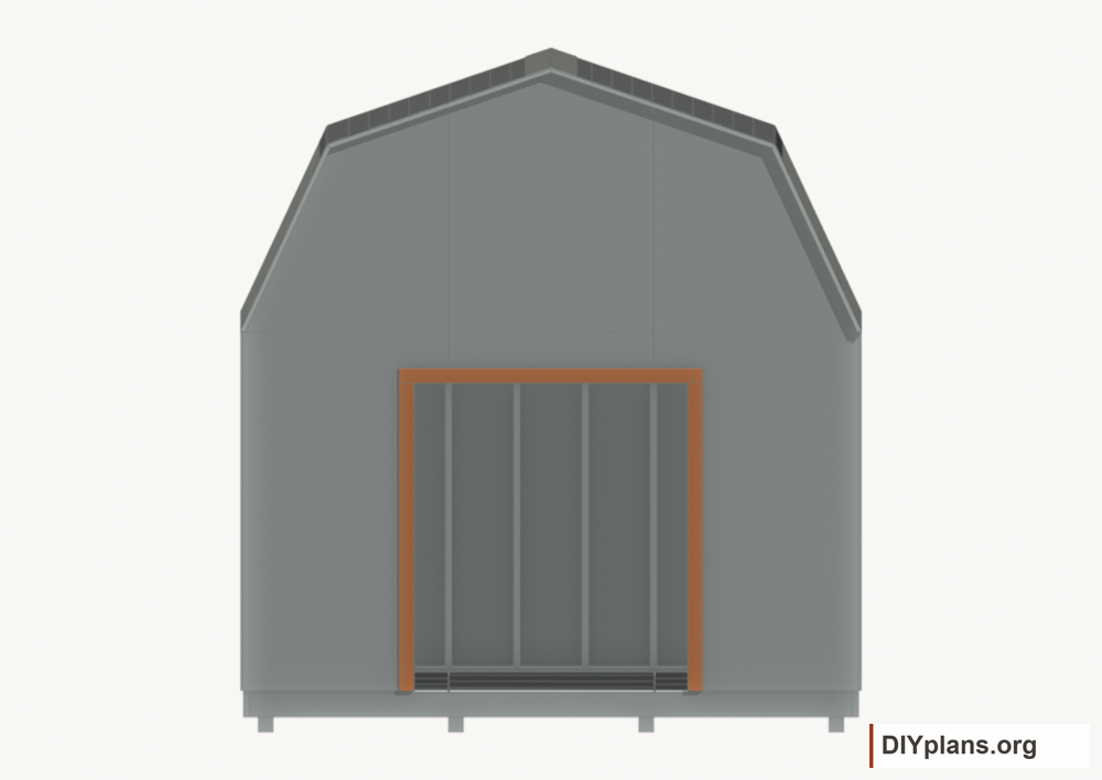Fit the door jambs and head. Current components orange; earlier work gray.