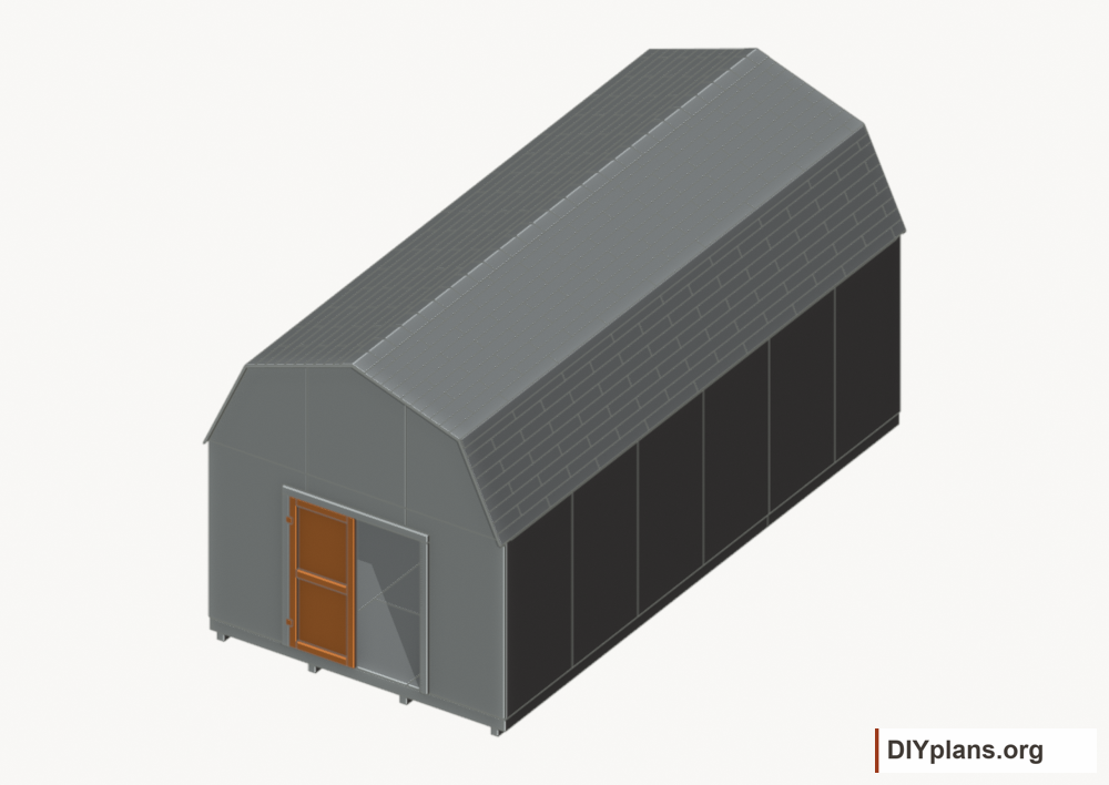 Build and hang the left door. Current components orange; earlier work gray.