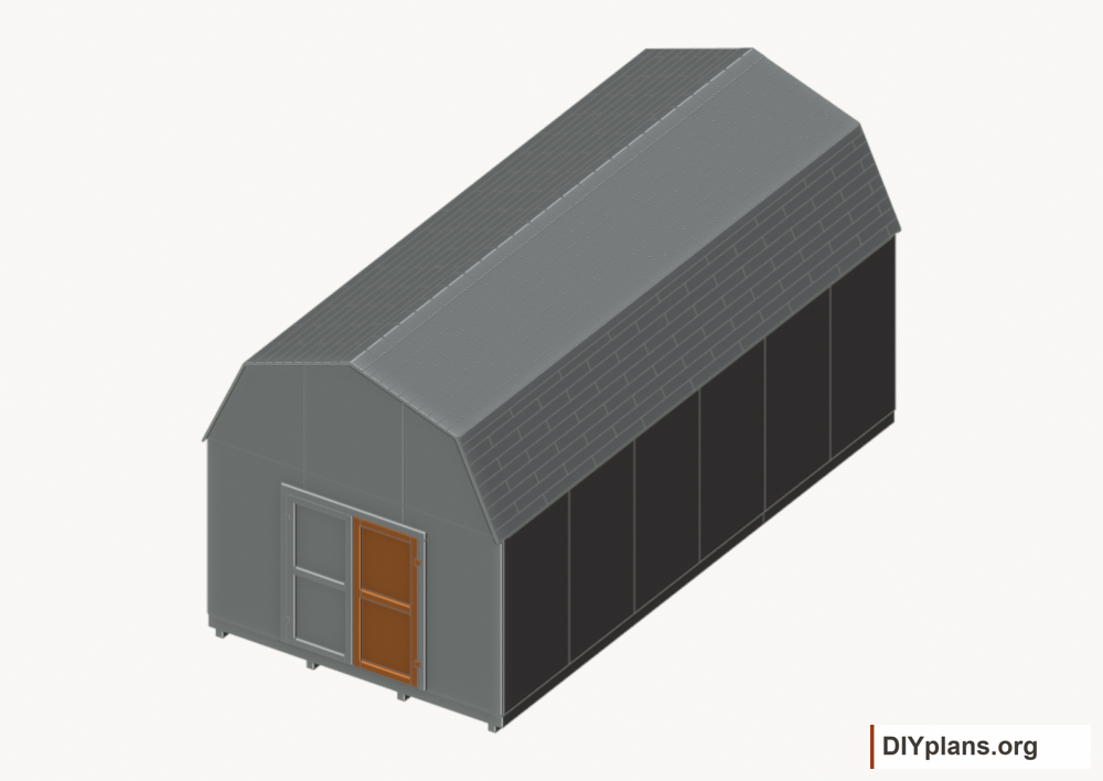 Build and hang the right door. Current components orange; earlier work gray.