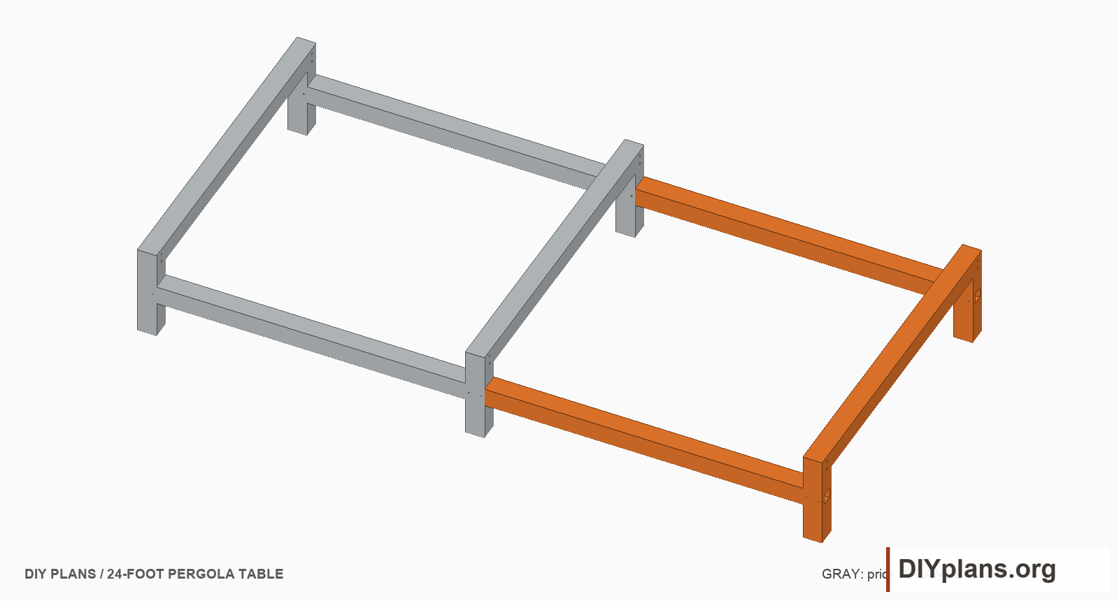 Fit the longer rails between the two middle frames.