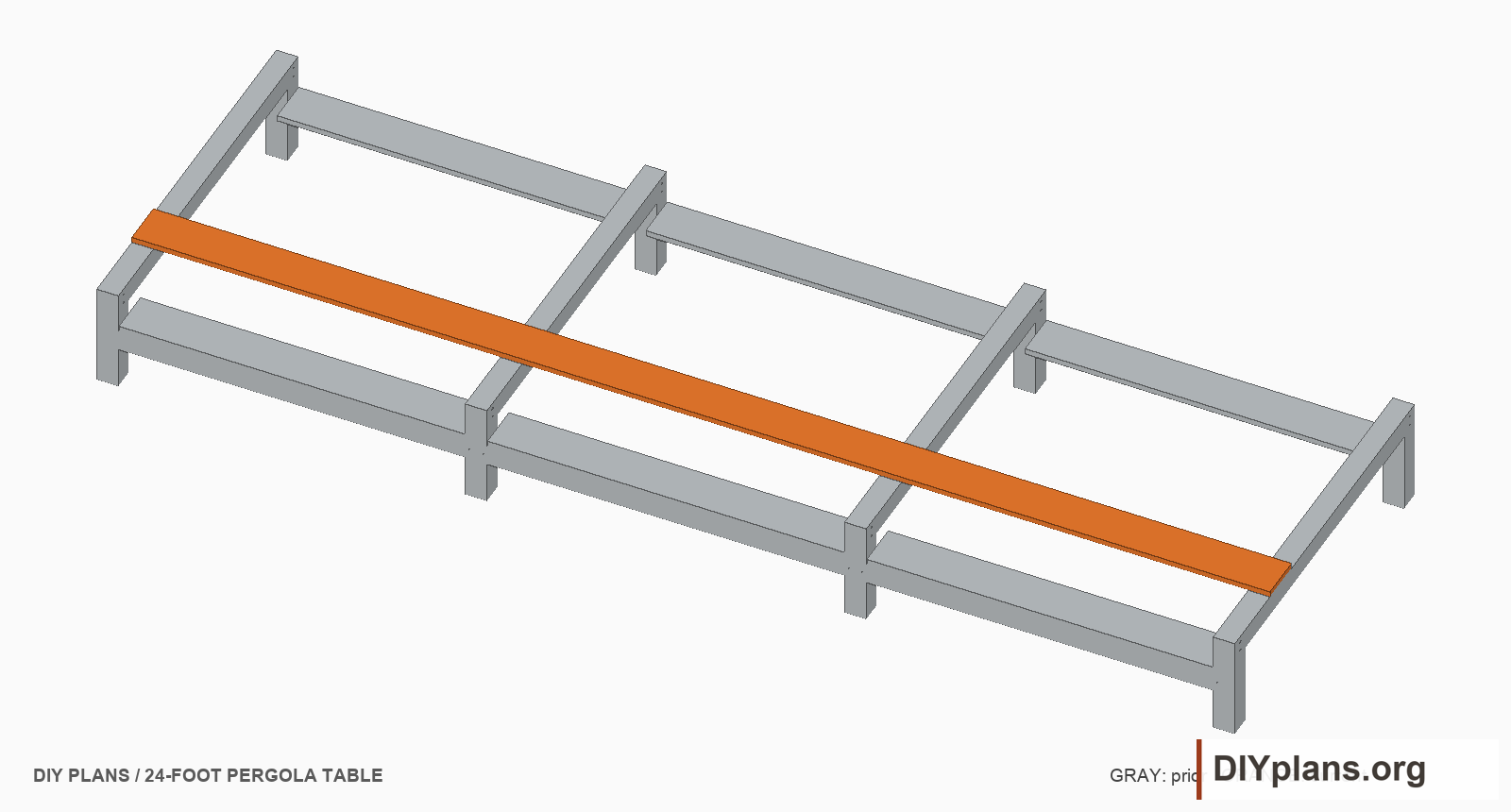 Place the first continuous 24-foot top plank.