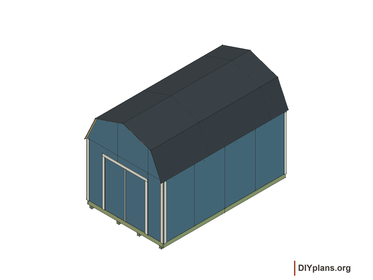 10 by 16 foot gambrel shed, roof covering