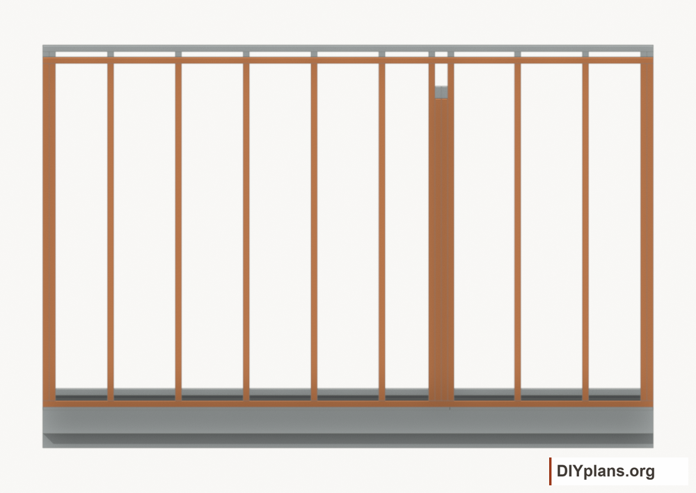 Assemble and raise the right wall. Current components orange; earlier work gray.