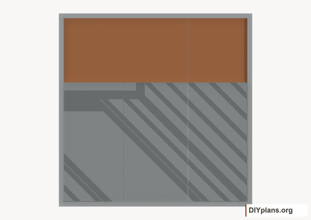 Fasten the loft deck. Current components orange; earlier work gray.