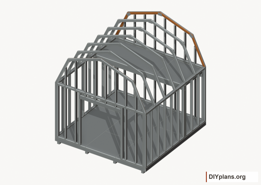 Fit the relieved end-frame spacers. Current components orange; earlier work gray.