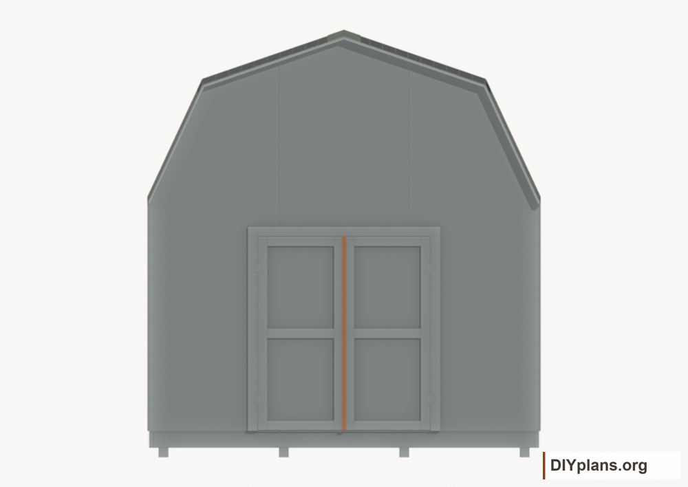 Fit the door meeting strip. Current components orange; earlier work gray.