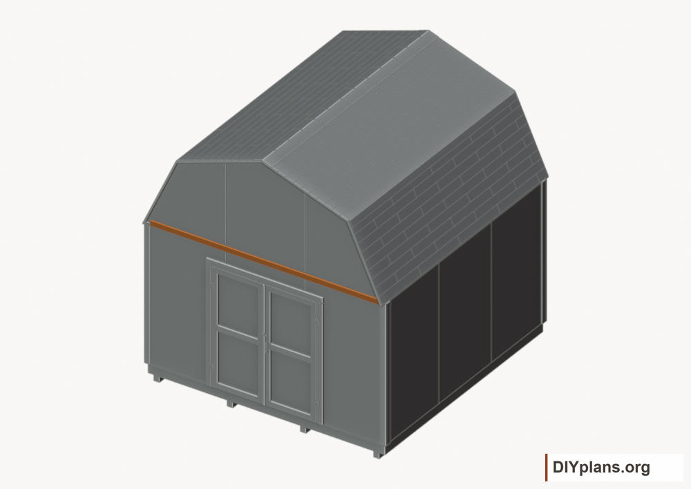 Cover the wall-to-gable seams. Current components orange; earlier work gray.