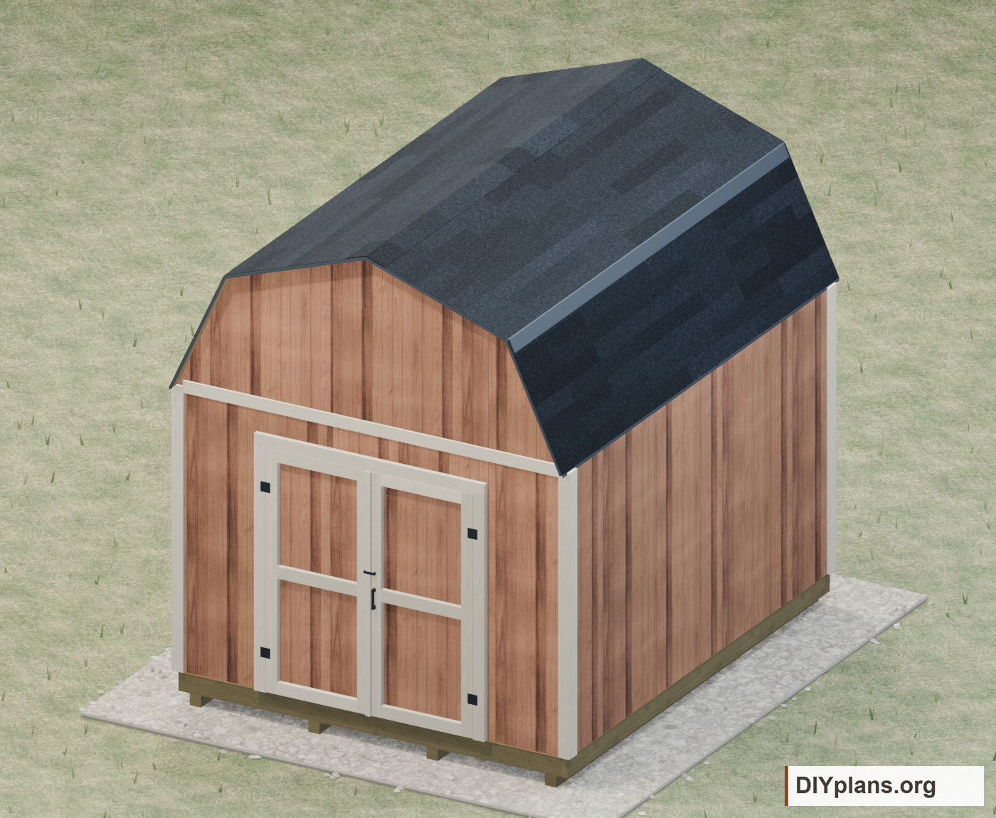 Completed 10x12 gambrel shed