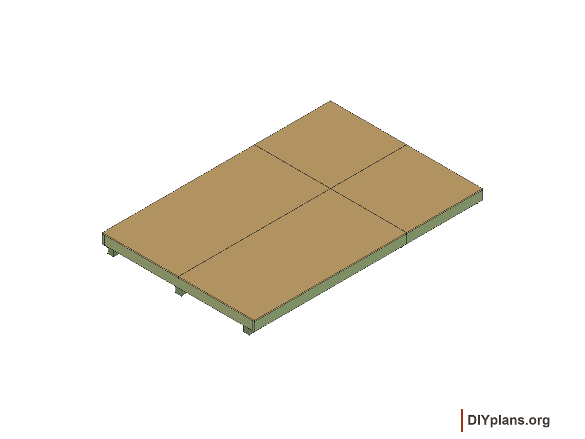 8 by 12 foot gambrel shed, floor panels