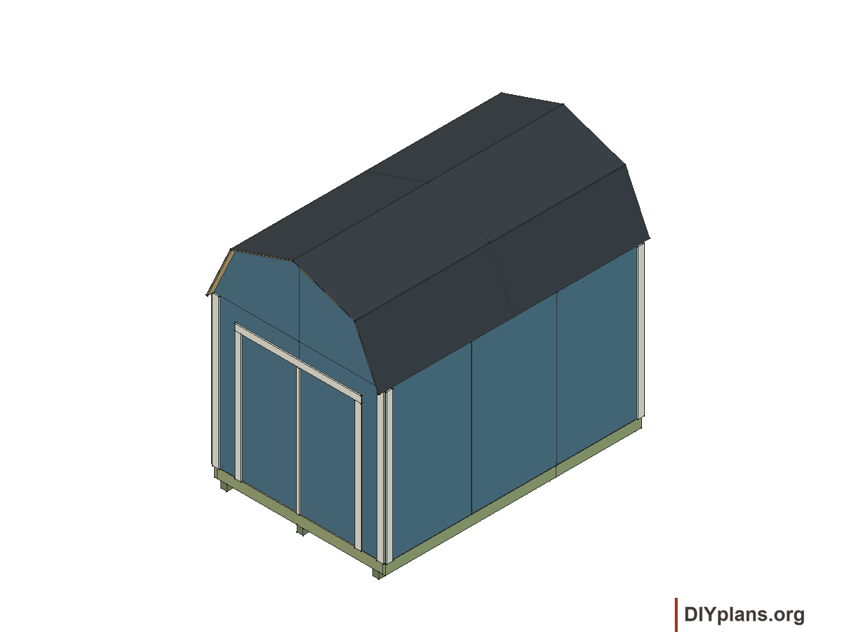 8 by 12 foot gambrel shed, roof covering